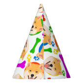 Buntes und spielerisches Shiba Inu Partyhütchen (Rückseite)