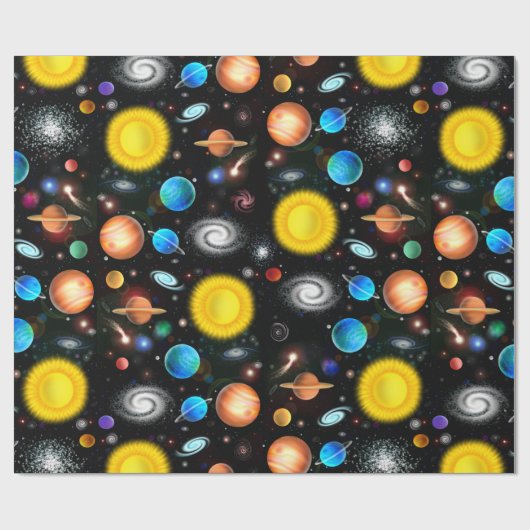 Buntes Universum-Astronomie-Packpapier Geschenkpapier (Flach)