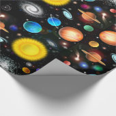 Buntes Universum-Astronomie-Packpapier Geschenkpapier (Ecke)