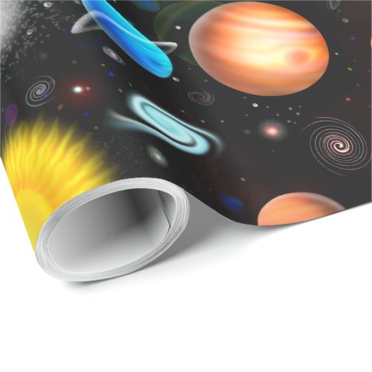 Buntes Universum-Astronomie-Packpapier Geschenkpapier (Rolleneckpunkt)