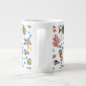 Buntes Unterwasserseeleben-Muster Jumbo-Tasse (Rückseite)