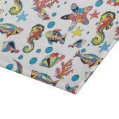 Buntes Unterwasserseeleben-Muster Schneidebrett (Ecke)