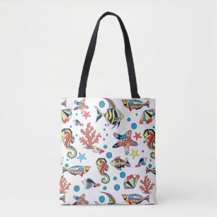 Buntes Unterwasserseeleben-Muster Tasche