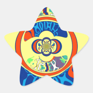 Buntes USA Change: Ein Festliches Design Stern-Aufkleber