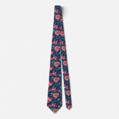 Buntes Vatertagsgeschenk Rose Floral Krawatte (Vorderseite)