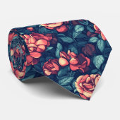 Buntes Vatertagsgeschenk Rose Floral Krawatte (Gerollt)