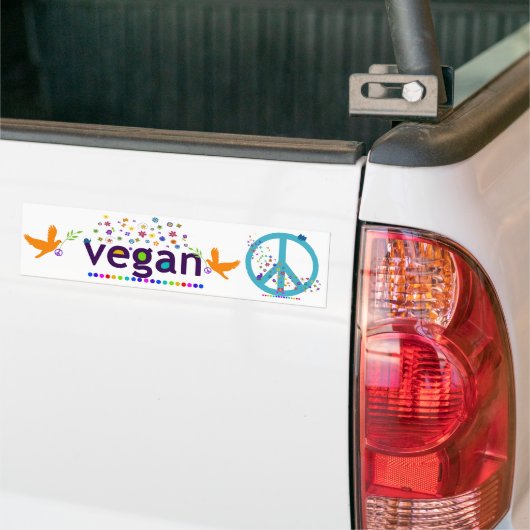 Buntes veganes autoaufkleber (Auf Lkw)