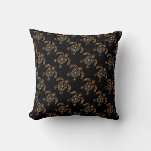 Buntes vintage Schildkröten-Design Kissen