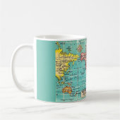 Buntes Vintage-Weltkarten-Mug Kaffeetasse (Links)