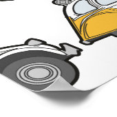 Buntes Vintages Deux Chevaux 2cv Muster Poster (Ecke)