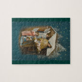 Buntes Vintages Nativityszenenpuzzlespiel Puzzle (Horizontal)