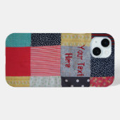 buntes, Vintages Patchwork Case-Mate iPhone Hülle (Rückseite (Horizontal))