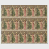 Buntes Vintages rosa Geschenkpapier (Flach)