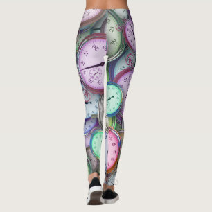 Buntes Vintages Uhrmuster Leggings