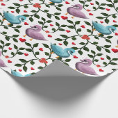 Buntes Vögel Muster Geschenkpapier (Ecke)