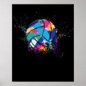 Buntes Volleyball Poster (Vorne)
