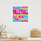 Buntes Volleyball Poster (Küche)