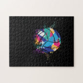 Buntes Volleyball Puzzle (Horizontal)