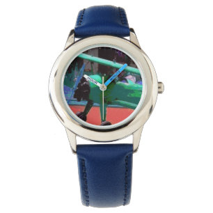 Buntes vorbildliches Flugzeug Armbanduhr