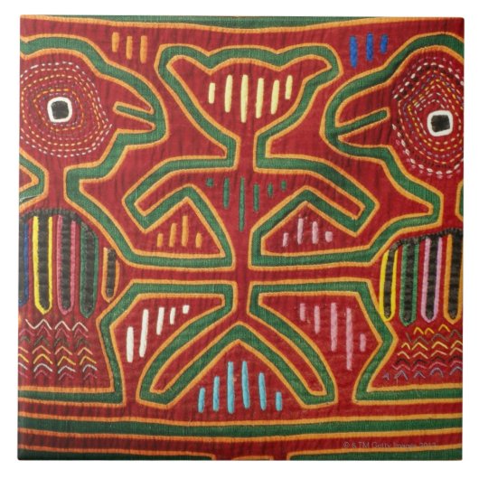 Buntes Wand-Hängen von Cuna amerikanischem Fliese (Vorderseite)