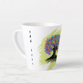 Buntes Wasserfarben-Baum-des-Lebens Milchtasse (Linke Ecke)