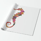 Buntes Watercolor-Seepferd Geschenkpapier (Ungerollt)
