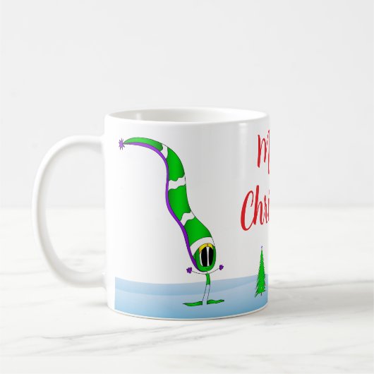 Buntes Weihnachts-Cartoon Kaffeetasse (Links)