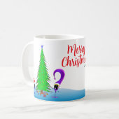 Buntes Weihnachts-Cartoon Kaffeetasse (Vorderseite Links)