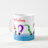 Buntes Weihnachts-Cartoon Kaffeetasse (Vorderseite Links)
