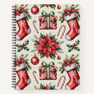 Buntes Weihnachts-Notizbuch – Festliches Winter-De Notizblock