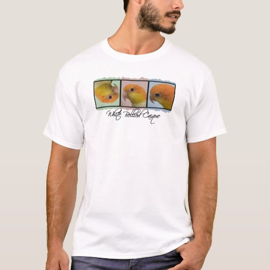 Buntes Weiß aufgeblähter Caique-T - Shirt (Vorderseite)