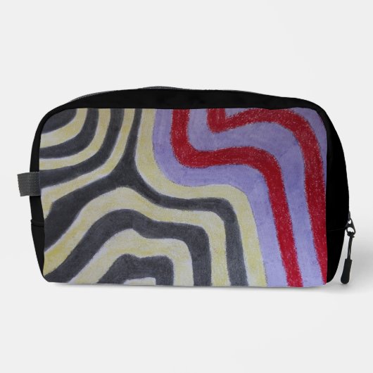 Buntes Wellenmuster-Schneidertasche Waschbeutel (Vorderseite)