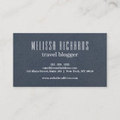 Buntes Weltkarte-Reise-Blog Visitenkarte (Rückseite)