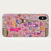 Buntes Weltmuster Case-Mate iPhone Hülle (Rückseite (Horizontal))