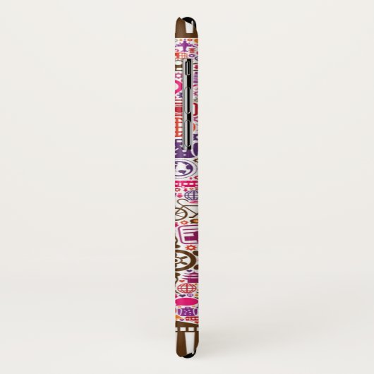 Buntes Weltmuster Case-Mate iPhone Hülle (Hinten/Links)