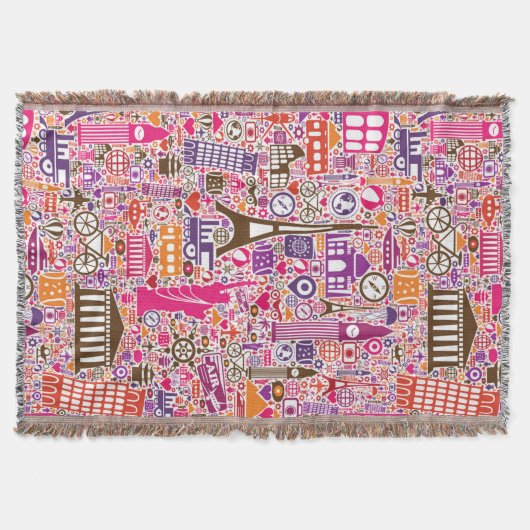 Buntes Weltmuster Decke (Vorderseite)