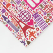 Buntes Weltmuster Fleecedecke (Ecke)