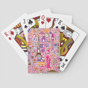 Buntes Weltmuster Spielkarten