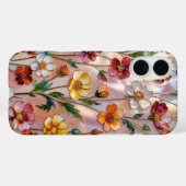 Buntes Wildblumen-Buntglas-Handyhülle Case-Mate iPhone Hülle (Rückseite (Horizontal))