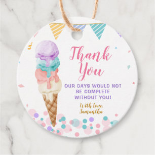 Buntes Wir Schreien Vier Eis Vierter Geburtstag Geschenkanhänger