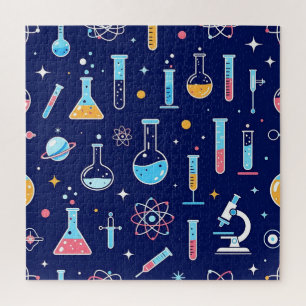 Buntes Wissenschaftslabor Muster Moderne Chemie Puzzle