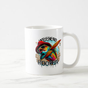 Buntes Wochenend-Angeln Lustiges Angeln  Kaffeetasse