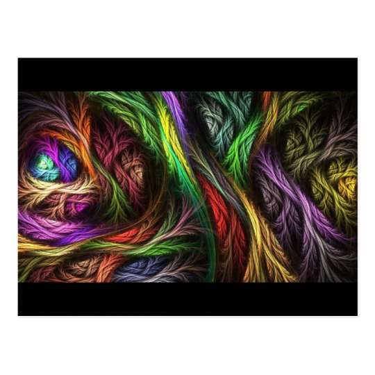 Buntes Wolle Effekt Muster Postkarte Zazzle De