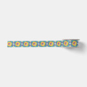 Buntes Yin Yang Muster Satinband (Vorderseite)
