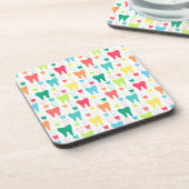 Buntes Zahn-Muster Getränkeuntersetzer (Linke Seite)