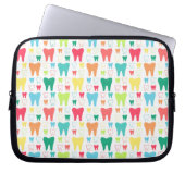 Buntes Zahn-Muster Laptopschutzhülle (Vorderseite)