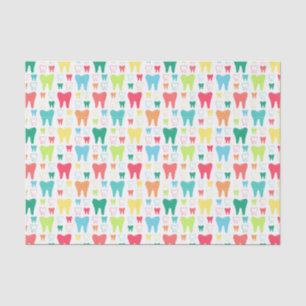 Buntes Zahn-Muster Seidenpapier