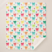 Buntes Zahn-Muster Sherpadecke (Vorderseite)