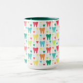 Buntes Zahn-Muster Tasse (Zentrum)