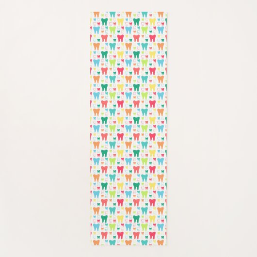 Buntes Zahn-Muster Yogamatte (Vorderseite)